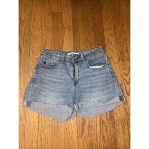 Kancan Women’s Light Blue Jean Shorts Size 7/27 Distressed